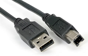 USB 2.0 type A & B plugs